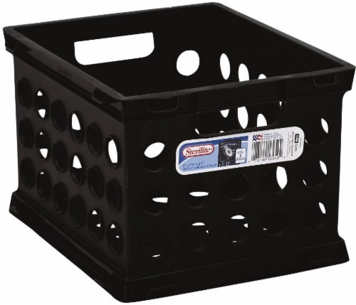 slide 1 of 1, Sterilite Mini Storage Crate - Black, 1 ct