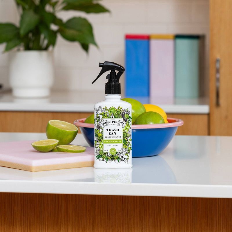 slide 3 of 5, Home-Pourri Trash Can Lime Zest & Matcha Odor Elimination 8 fl oz, 8 fl oz