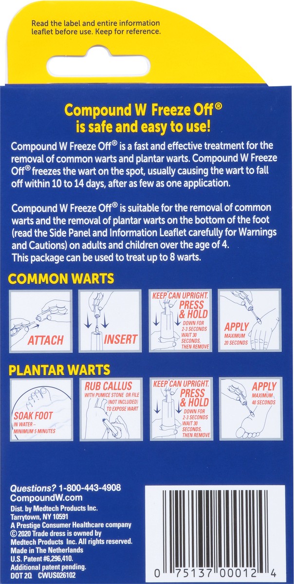 slide 7 of 12, Compound W Freeze Off Wart Remover, 8 ct