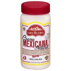 Los Altos Crema Mexicana Natural Sour Cream 15 oz