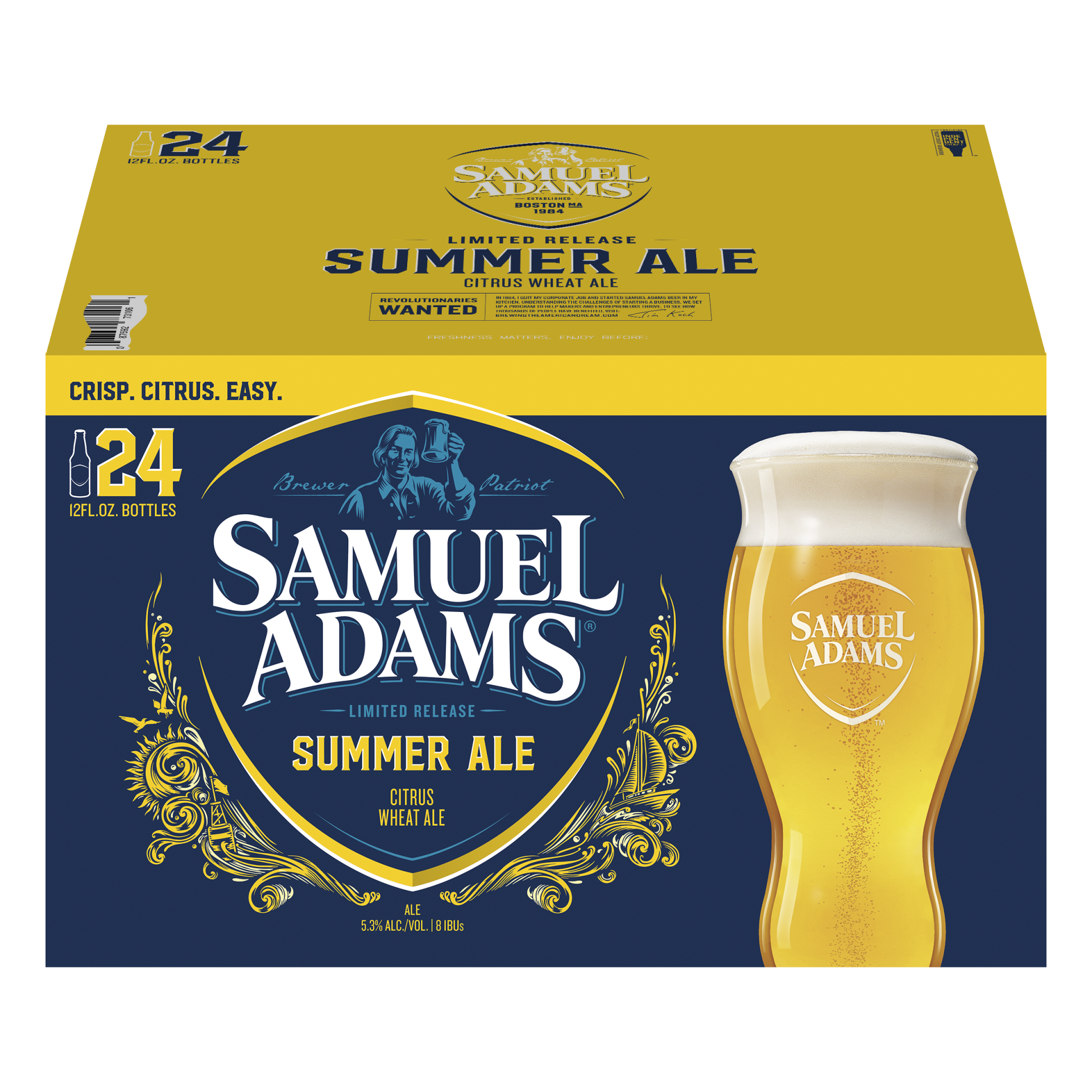 slide 3 of 4, Samuel Adams Summer Ale Seasonal Beer, 24pk; 12 fl oz  