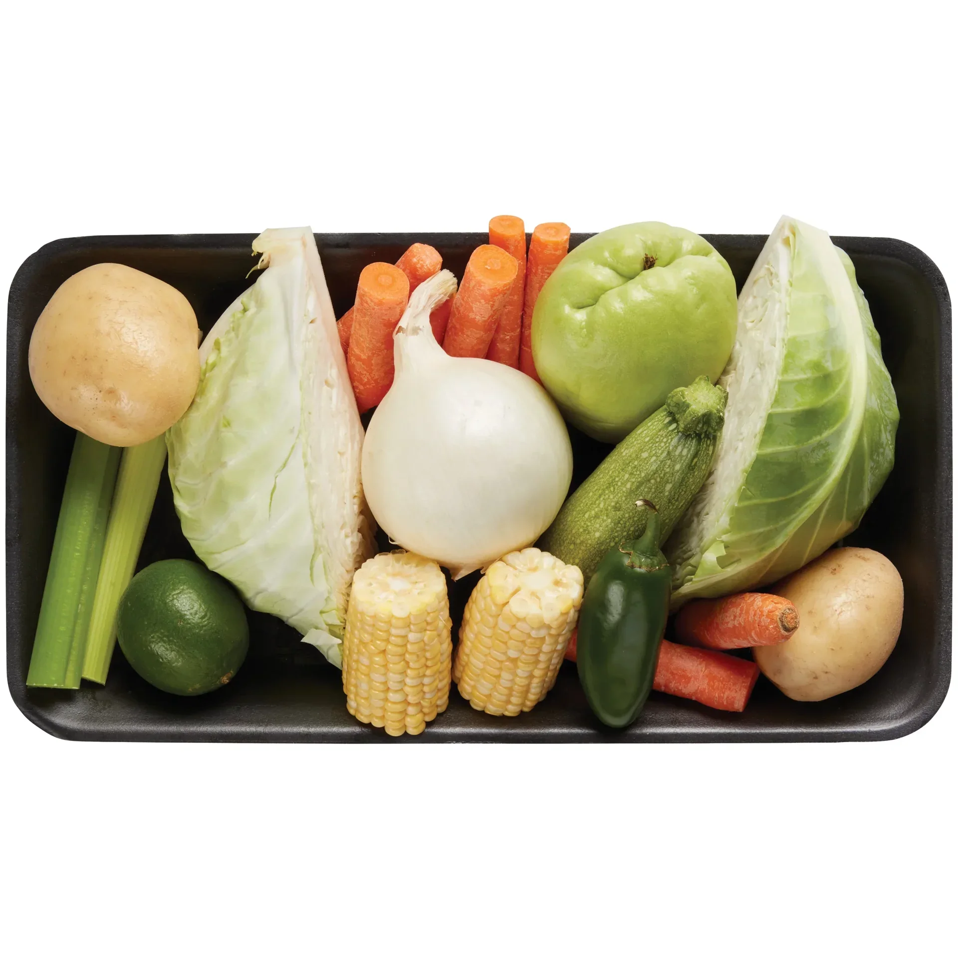 slide 1 of 1, H-E-B Caldo de Res Soup Kit Vegetables, per lb