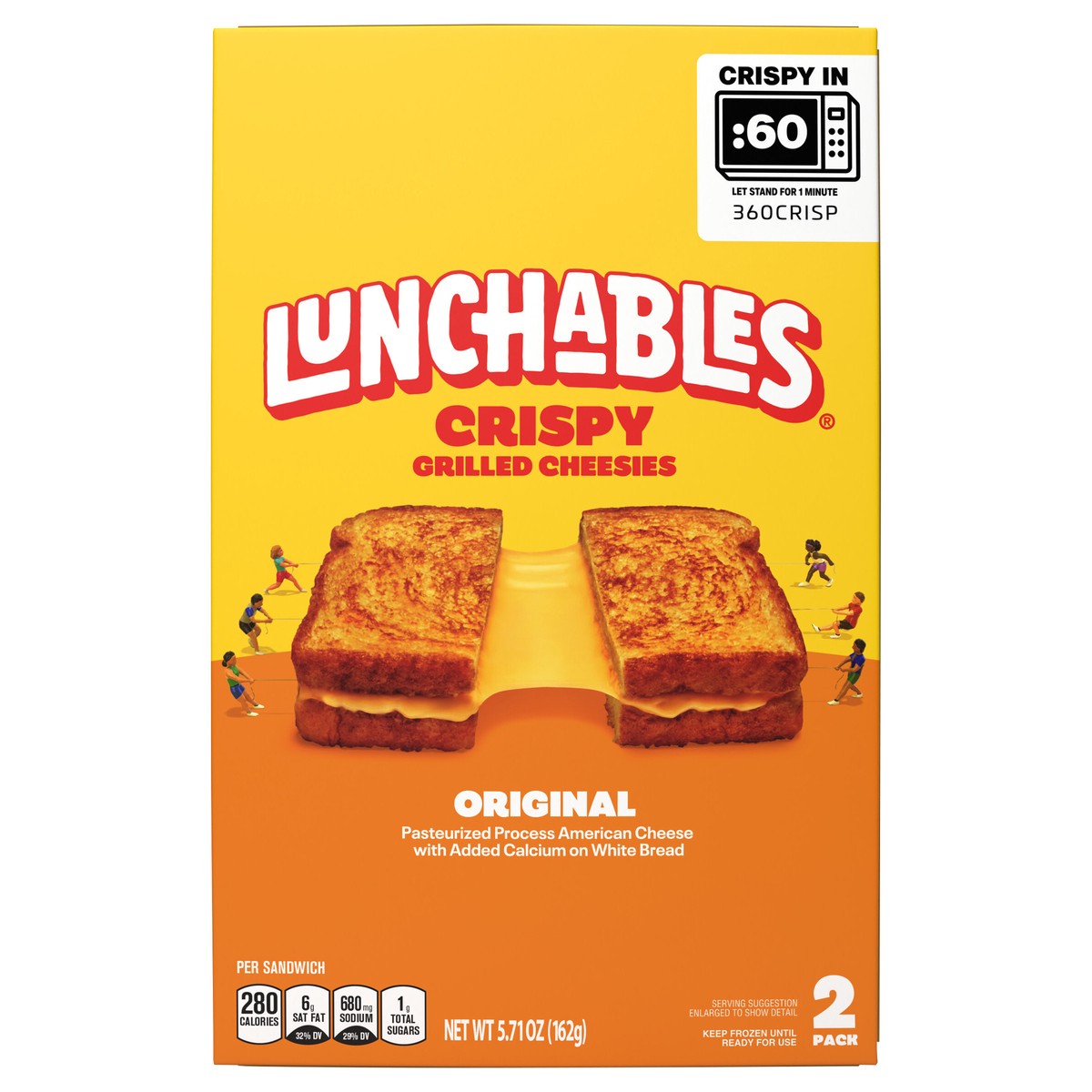slide 1 of 5, Lunchables Crispy Grilled Cheesies, Original Cheese Sandwiches, 2 Pack, 5.71 oz Box, 5.71 oz