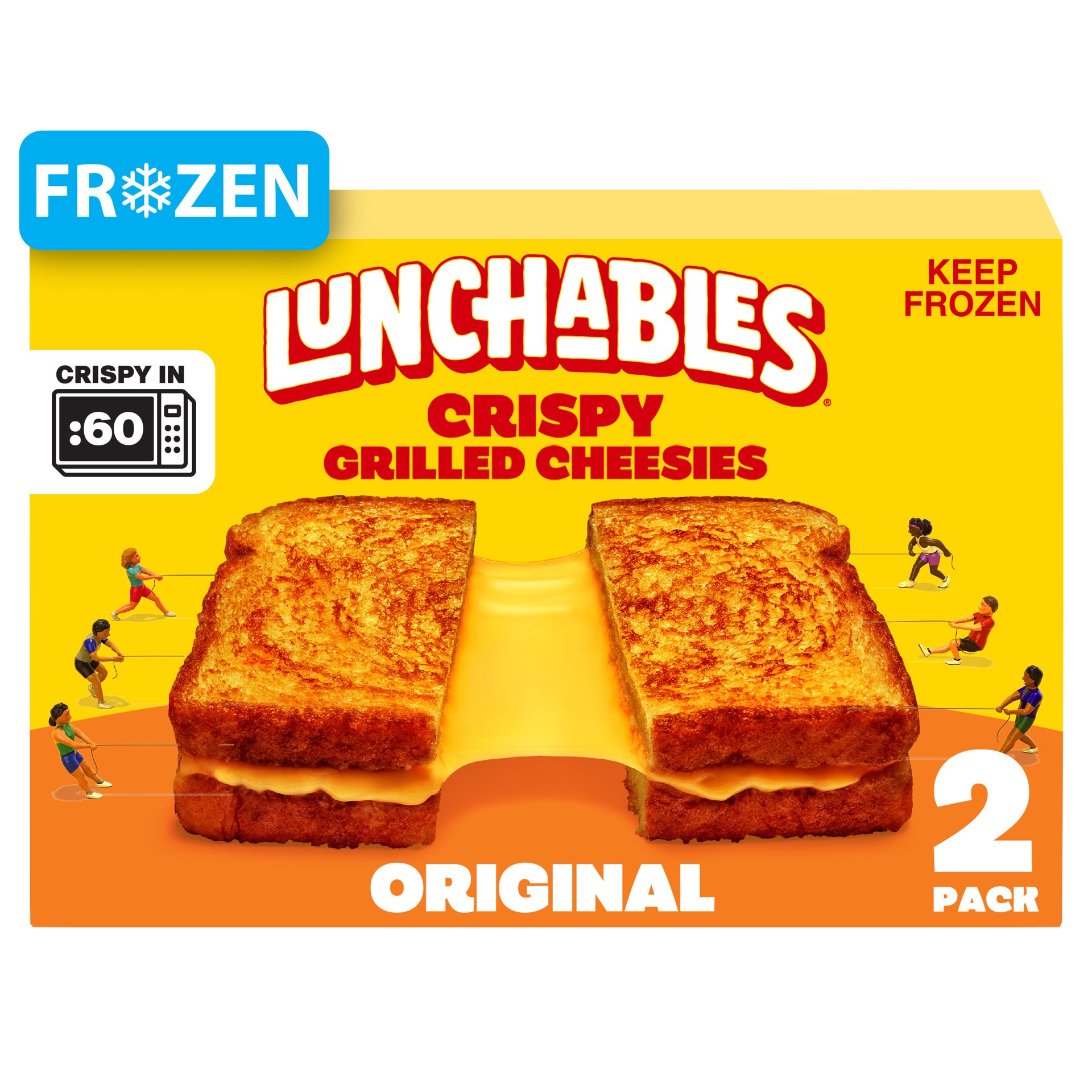 slide 1 of 5, Lunchables Crispy Grilled Cheesies, Original Cheese Sandwiches, 2 Pack, 5.71 oz Box, 5.71 oz