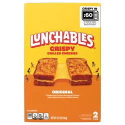 Lunchables Crispy Grilled Cheesies, Original Cheese Sandwiches, 2 Pack, 5.71 oz Box