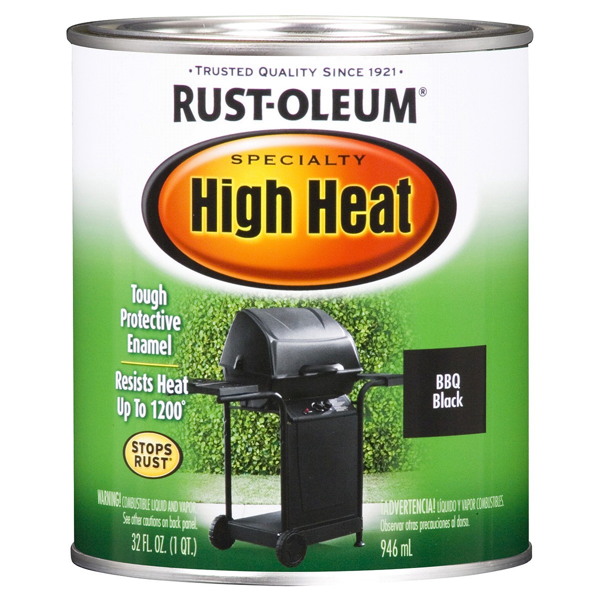 slide 1 of 5, Rust-Oleum Specialty High Heat Black, 12 oz