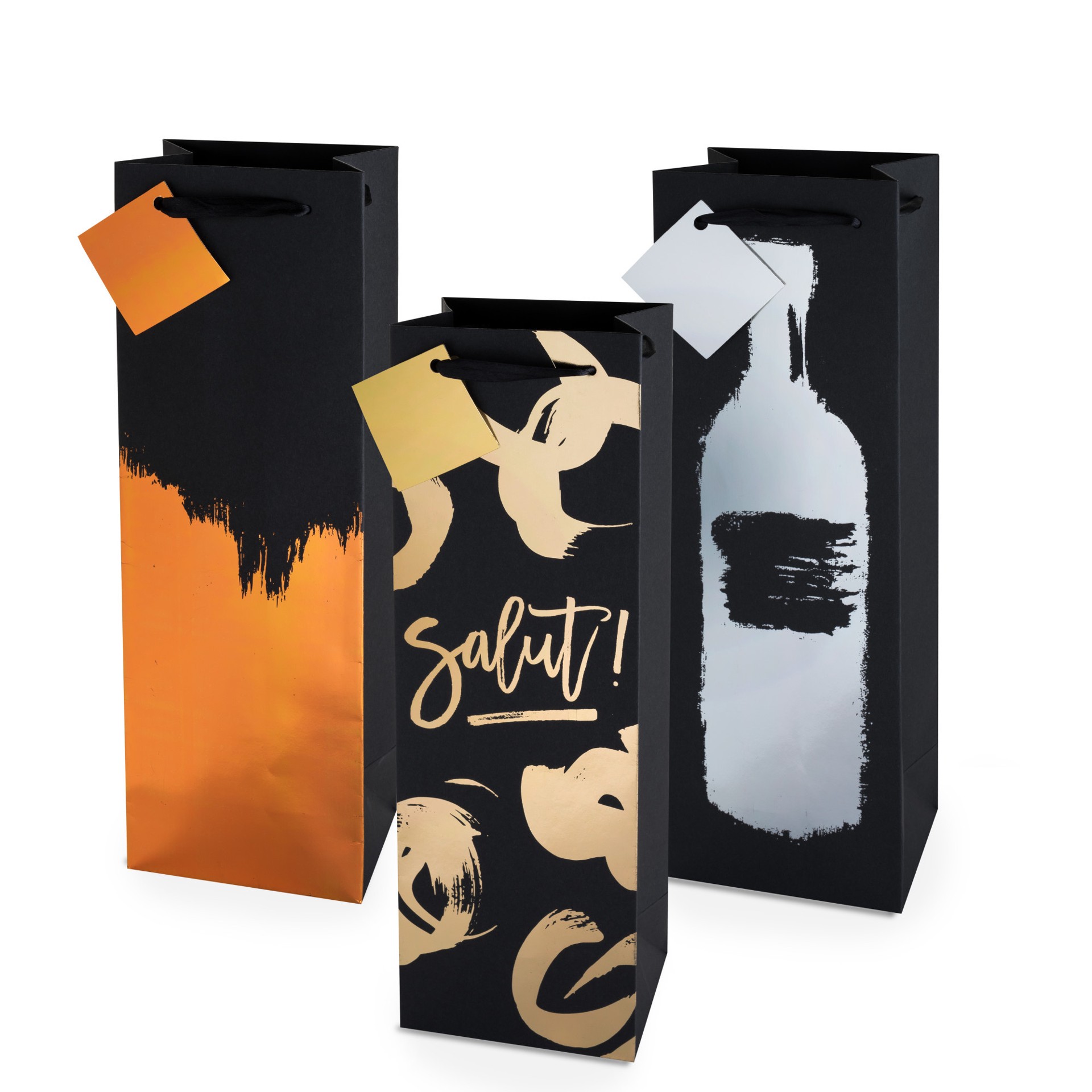 slide 3 of 4, True Astd Metallic Brushstroke 750 Ml Bottle Bag - EA, 1 ct