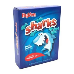Hy-Vee Fruit Snacks Sharks, 10-0.8 Oz Pouches