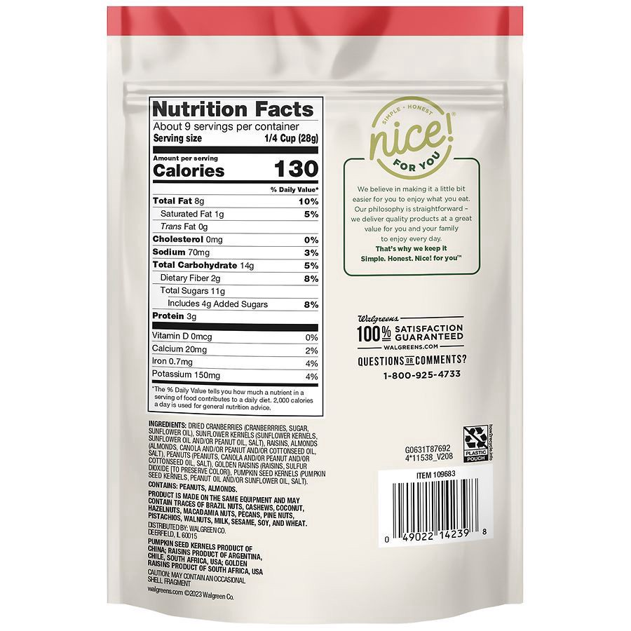 slide 2 of 5, Nice! Cranberry Nut & Seed Trail Mix, 9 oz