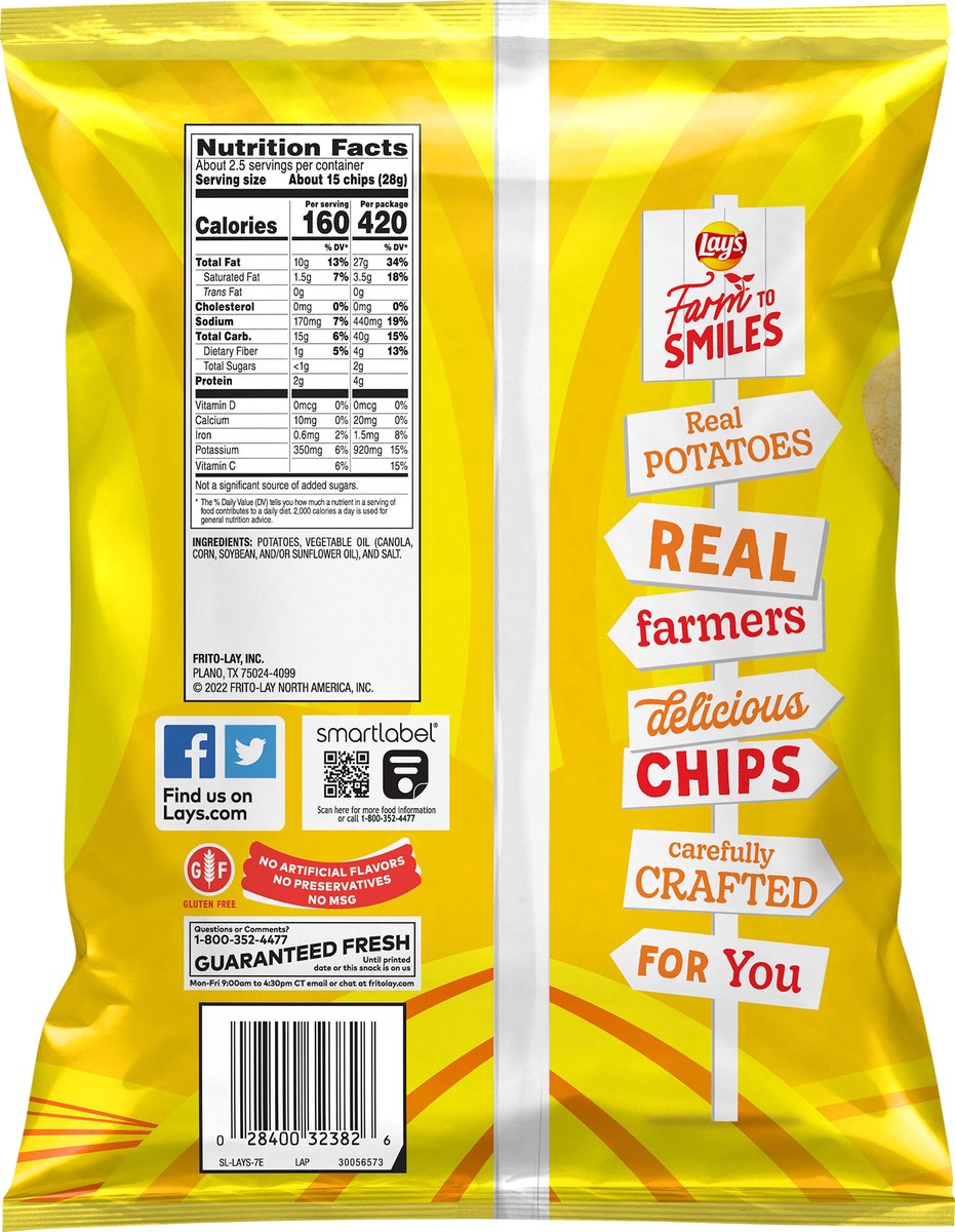 slide 4 of 6, Lay's Potato Chips , Classic, 2.62 oz