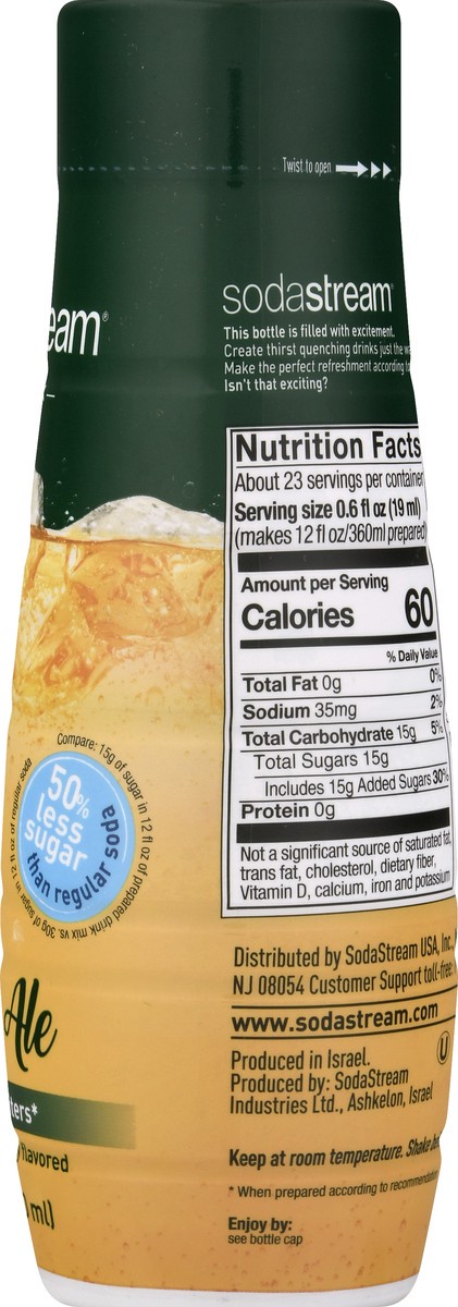 slide 11 of 12, SodaStream Classics Ginger Ale Drink Mix 14.9 fl oz, 14.9 fl oz