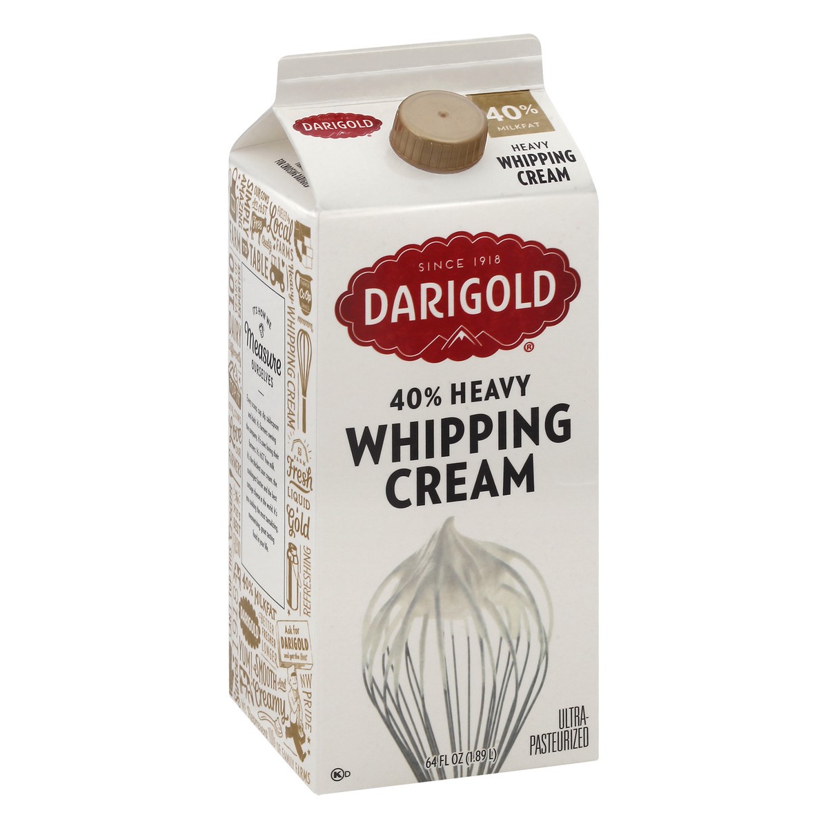 slide 13 of 13, Darigold 40% Heavy Ultra-Pasteurized Whipping Cream 64 oz, 64 oz