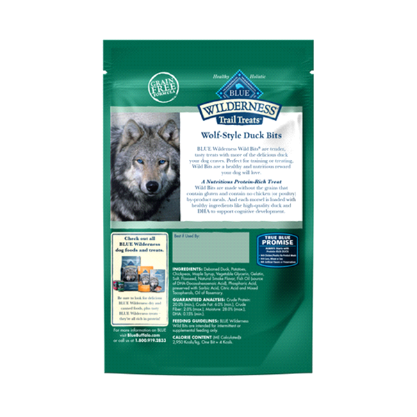 slide 5 of 17, Blue Buffalo Wilderness Trail Wild Bits Grain Free Soft-Moist Training Dog Treats, Duck Recipe, 4 oz