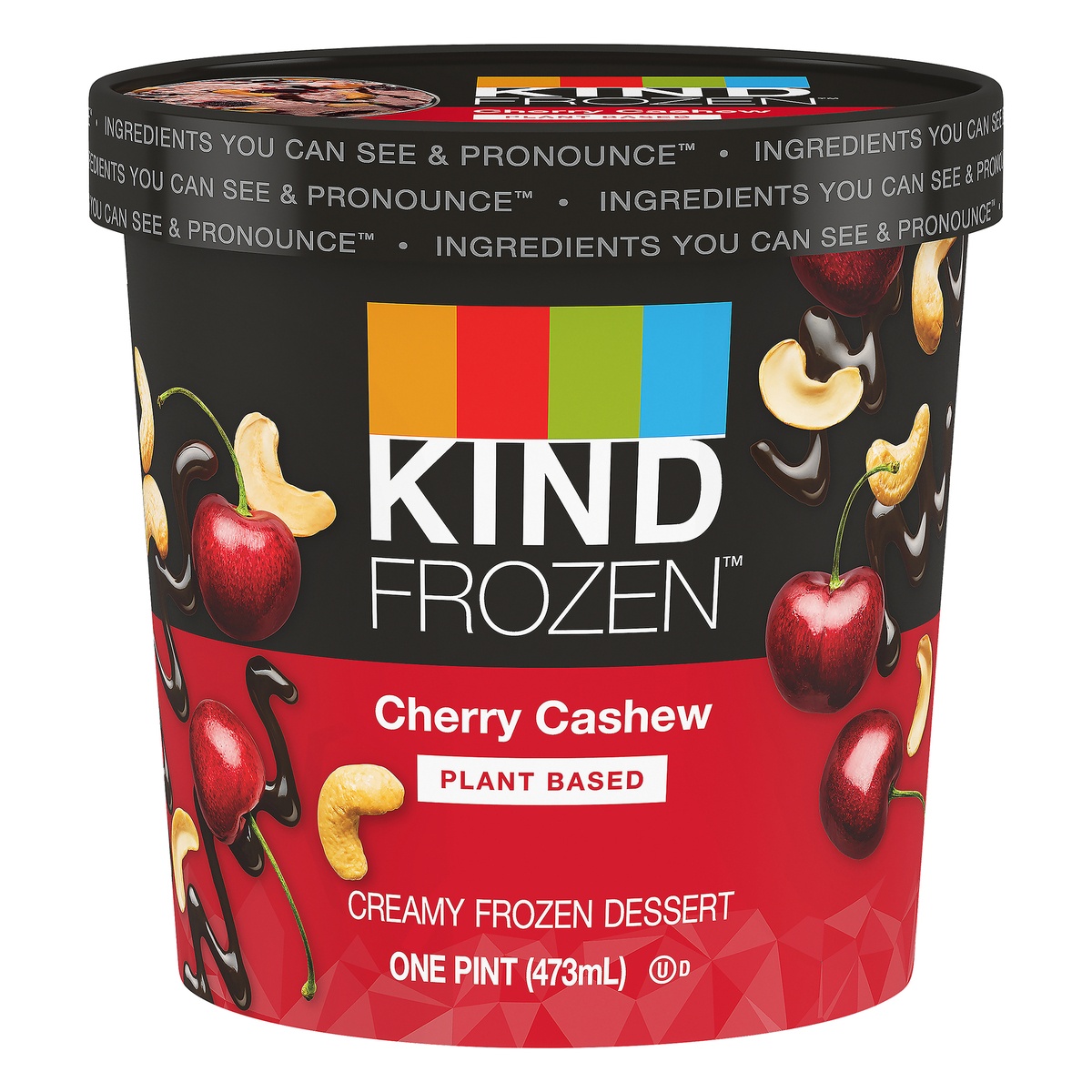 slide 1 of 1, KIND FROZEN Plant Based Cherry Cashew Frozen Dessert 1 pt, 1 pint