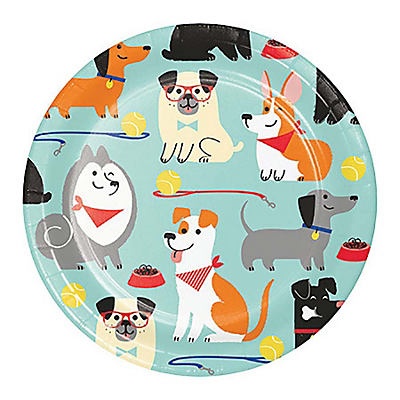 slide 1 of 1, Creative Converting Dog Party Paper Luncheon Plates, 7 in., 8 ct