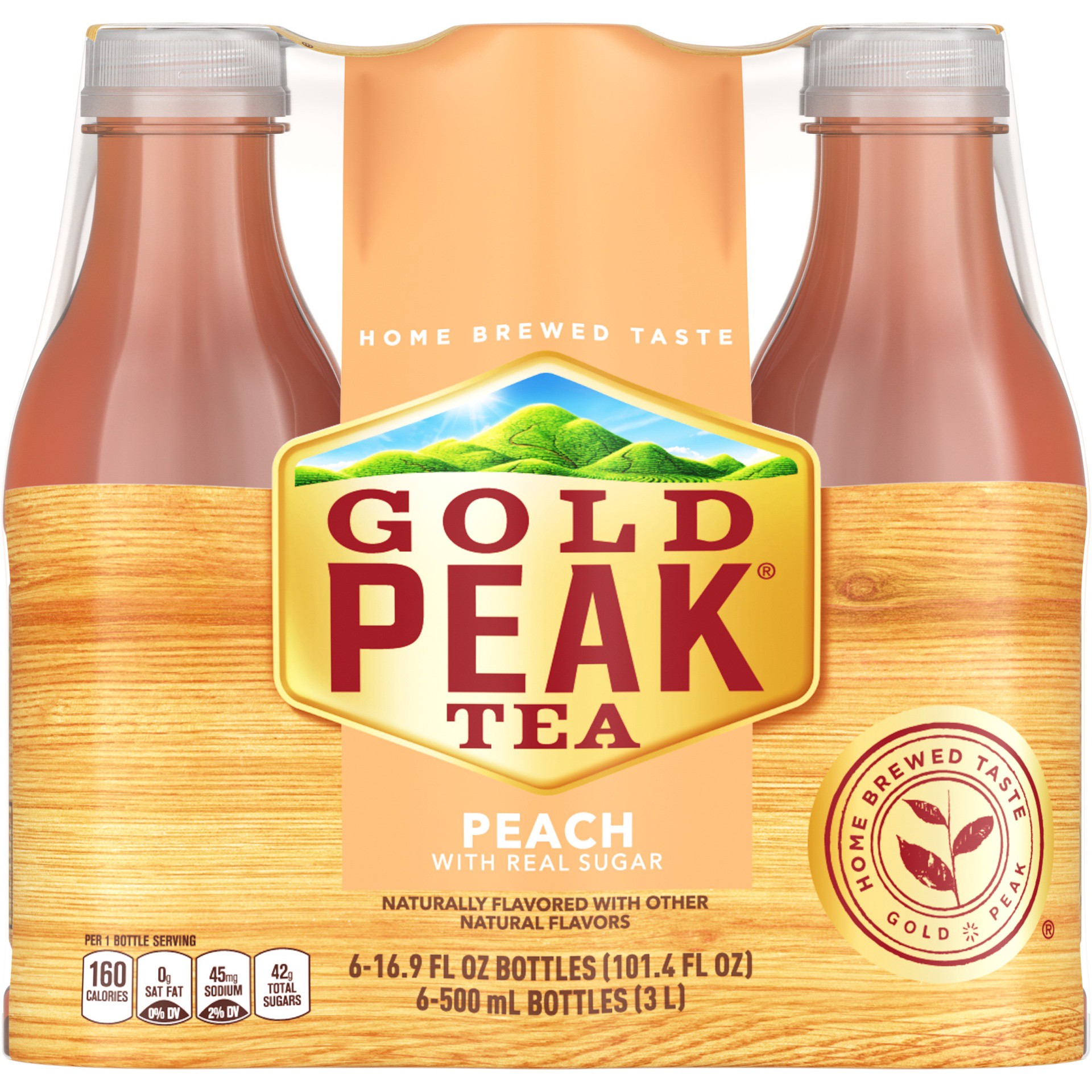 slide 5 of 16, Gold Peak Peach Tea 6 oz, 6 oz