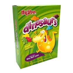 Hy-Vee Dinosaurs Fruit Snacks, 10-0.8 Oz Pouches