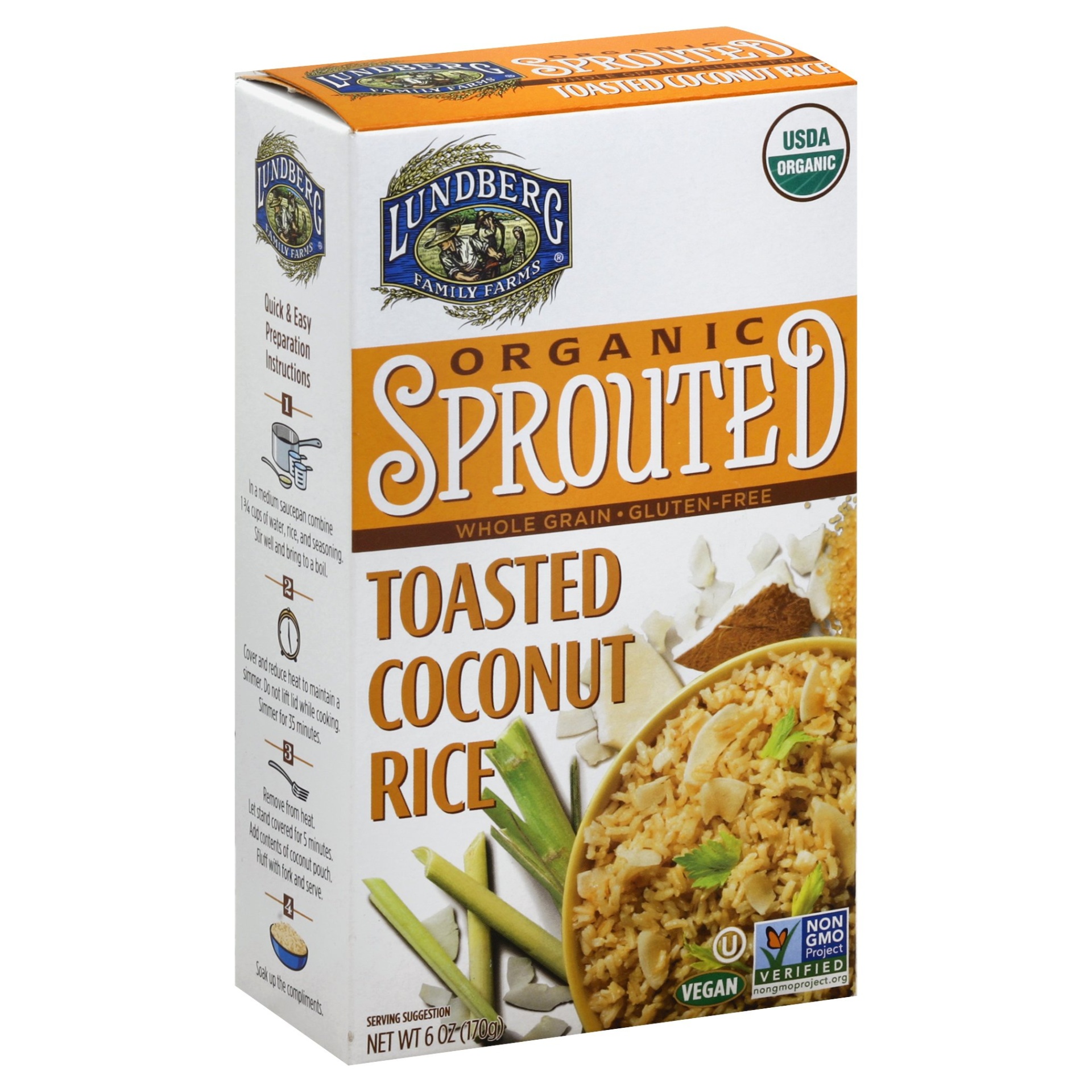 slide 1 of 1, Lundberg Toasted Coconut Rice, 6 oz