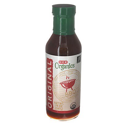 slide 1 of 1, H-E-B Organics Original BBQ Sauce, 14 oz