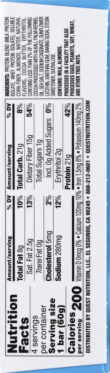 slide 7 of 9, Quest Cookies & Cream Flavor Bars 4 - 2.12 oz Bars, 4 ct