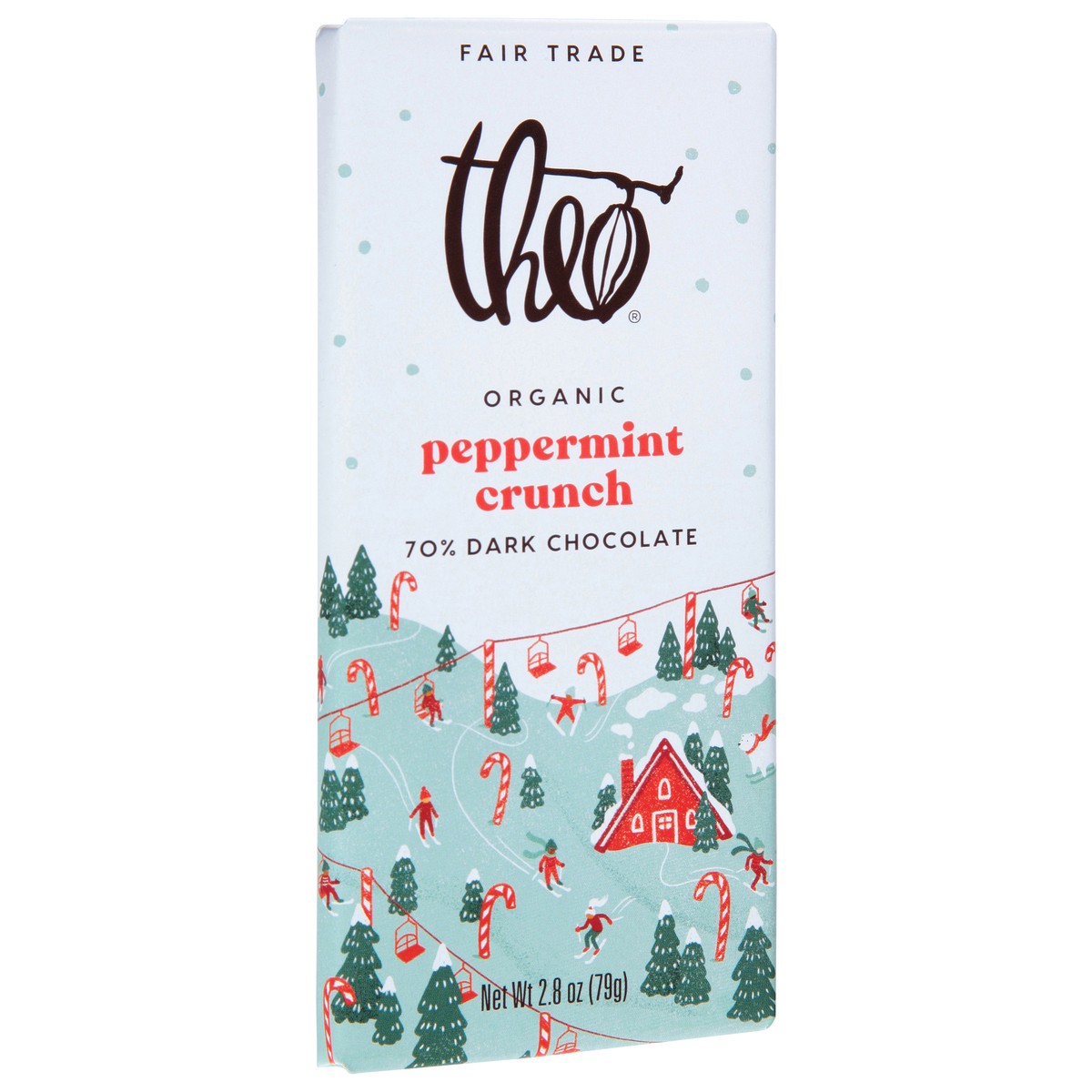 slide 8 of 9, Theo 70% Organic Peppermint Crunch Dark Chocolate 2.8 oz, 2.8 oz