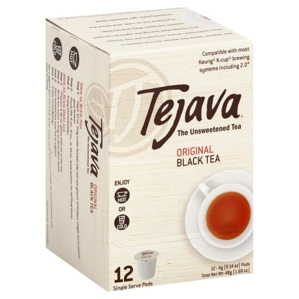 slide 1 of 1, Tejava Black Tea Single Serve, 12 ct