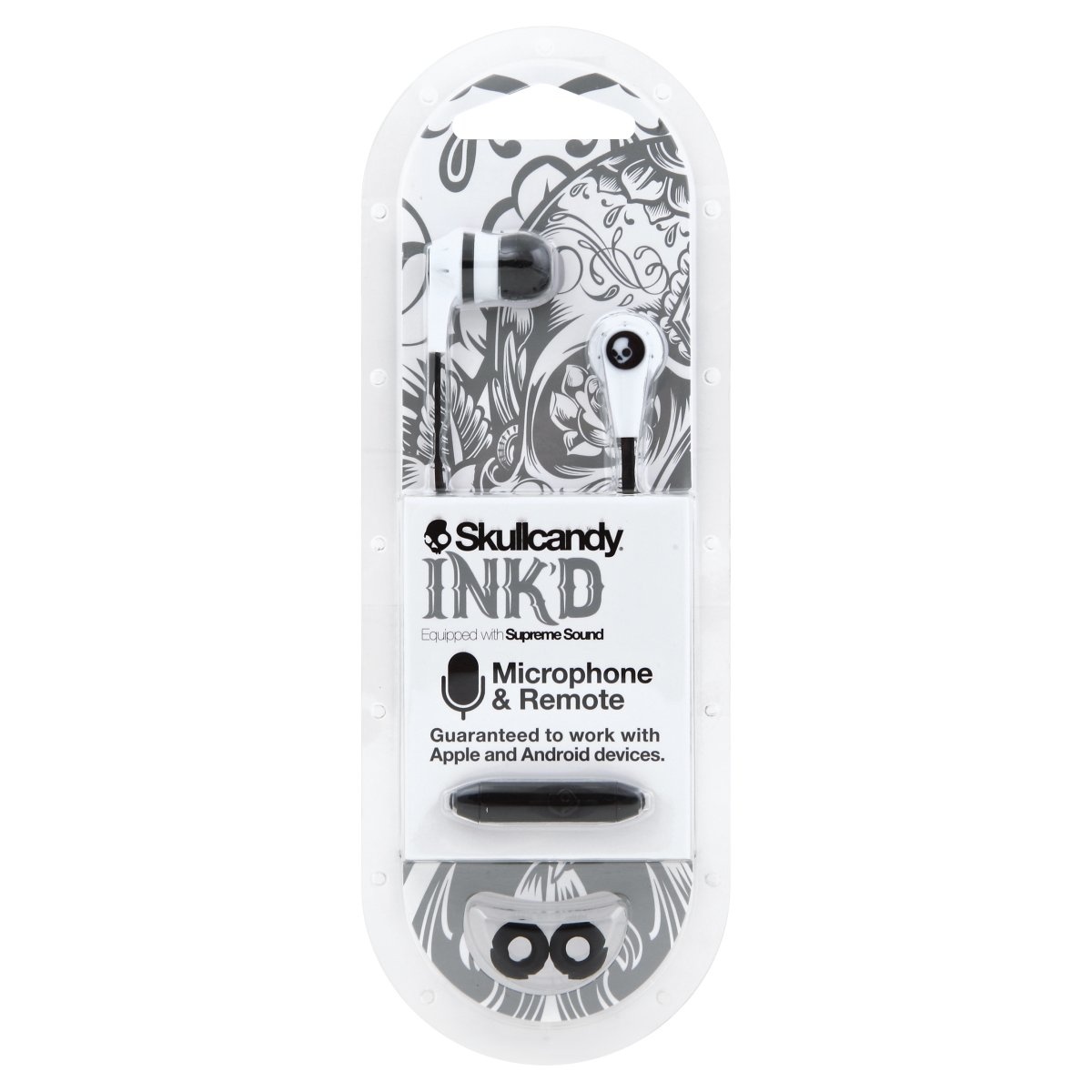 slide 1 of 1, Skullcandy Ink'd Wired Earbuds With Microphone - White, 1 ct