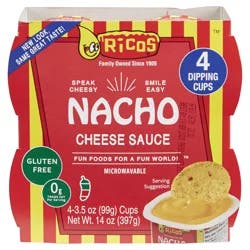 Rico's Nacho Dipping Cups Cheese Sauce 4 - 3.5 oz