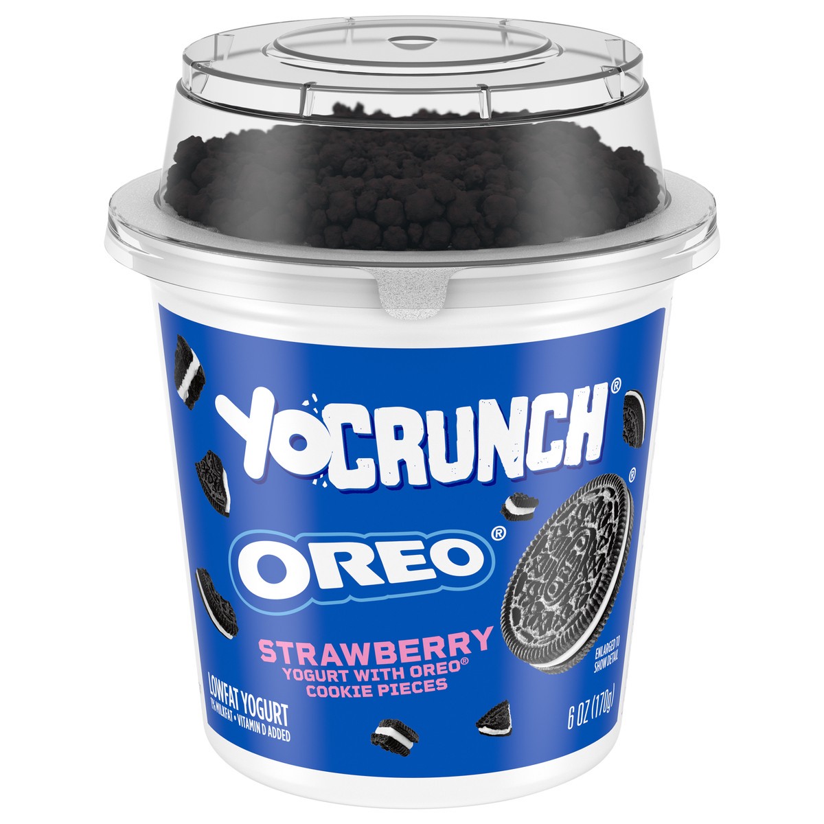 slide 1 of 7, YoCrunch Low Fat Strawberry with OREO Yogurt, 6 Oz., 6 oz