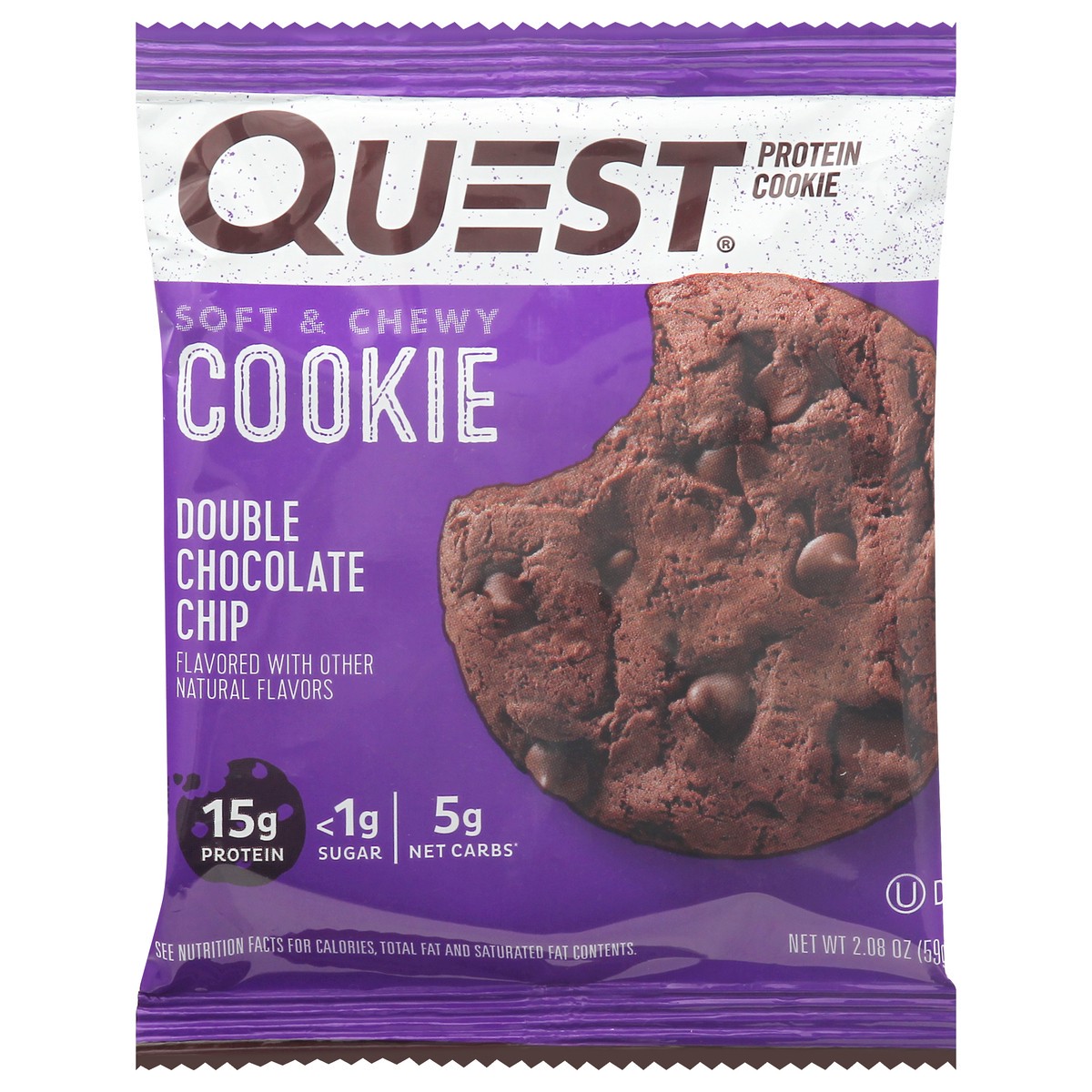 slide 1 of 2, Quest Nutrition Protein Cookie, Double Chocolate Chip, 1 ct