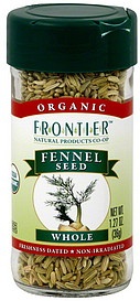 slide 1 of 1, Frontier Fennel Seed Whole Organic, 1.27 oz