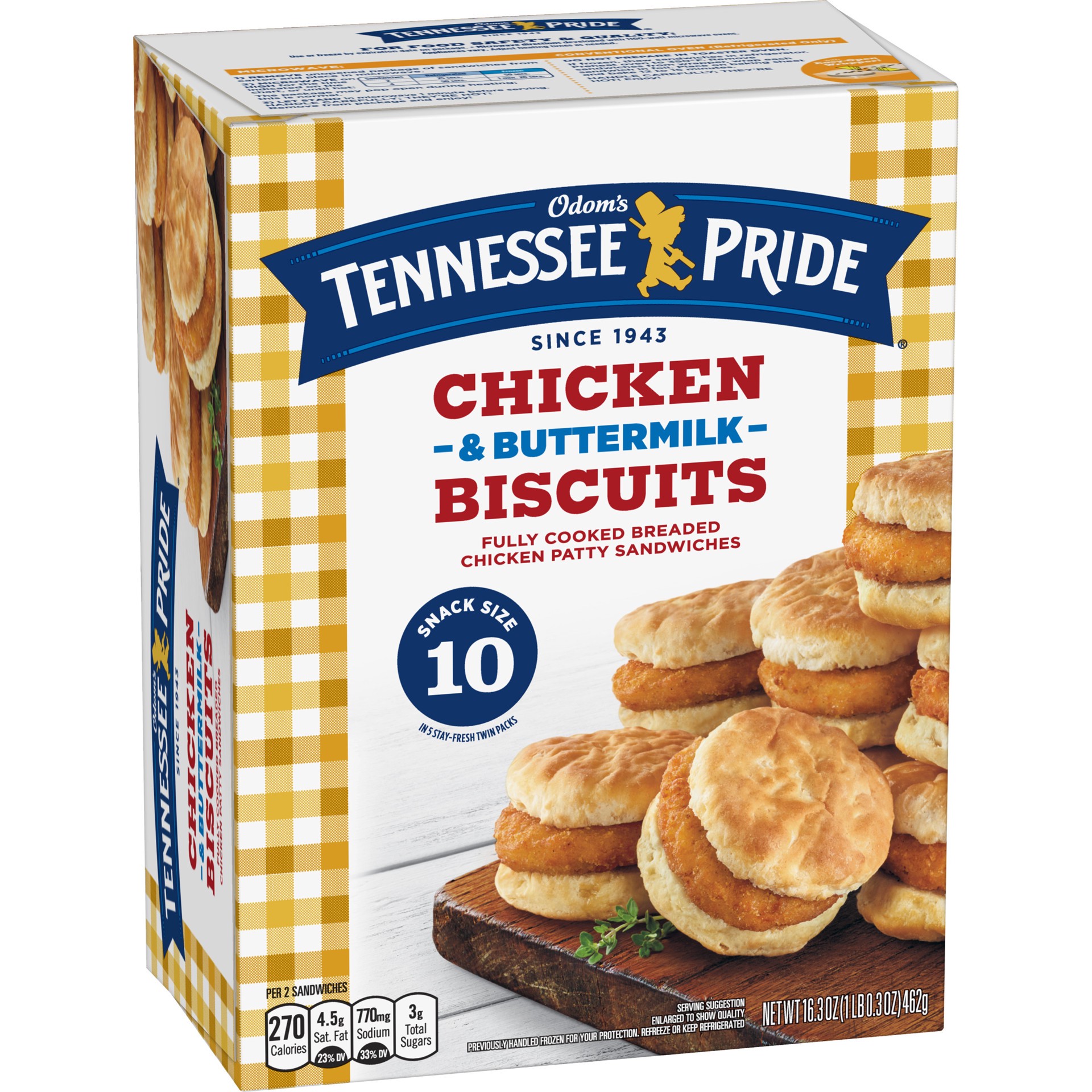 slide 3 of 5, Odom's Tennessee Pride Chicken & Buttermilk Biscuits 10 ea, 16.3 oz