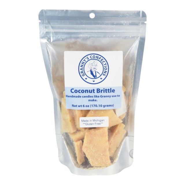 slide 1 of 1, Granny's Grannys Confections Coconut Brittle 6Oz, 6 oz