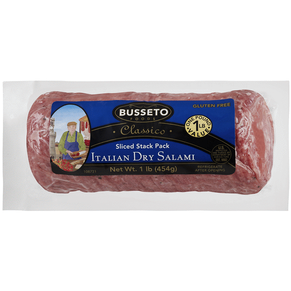 slide 1 of 1, Busseto Foods Italian Dry Salami, 1 ct