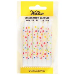 Wilton Sweet Dots Celebration Candles 12 Each