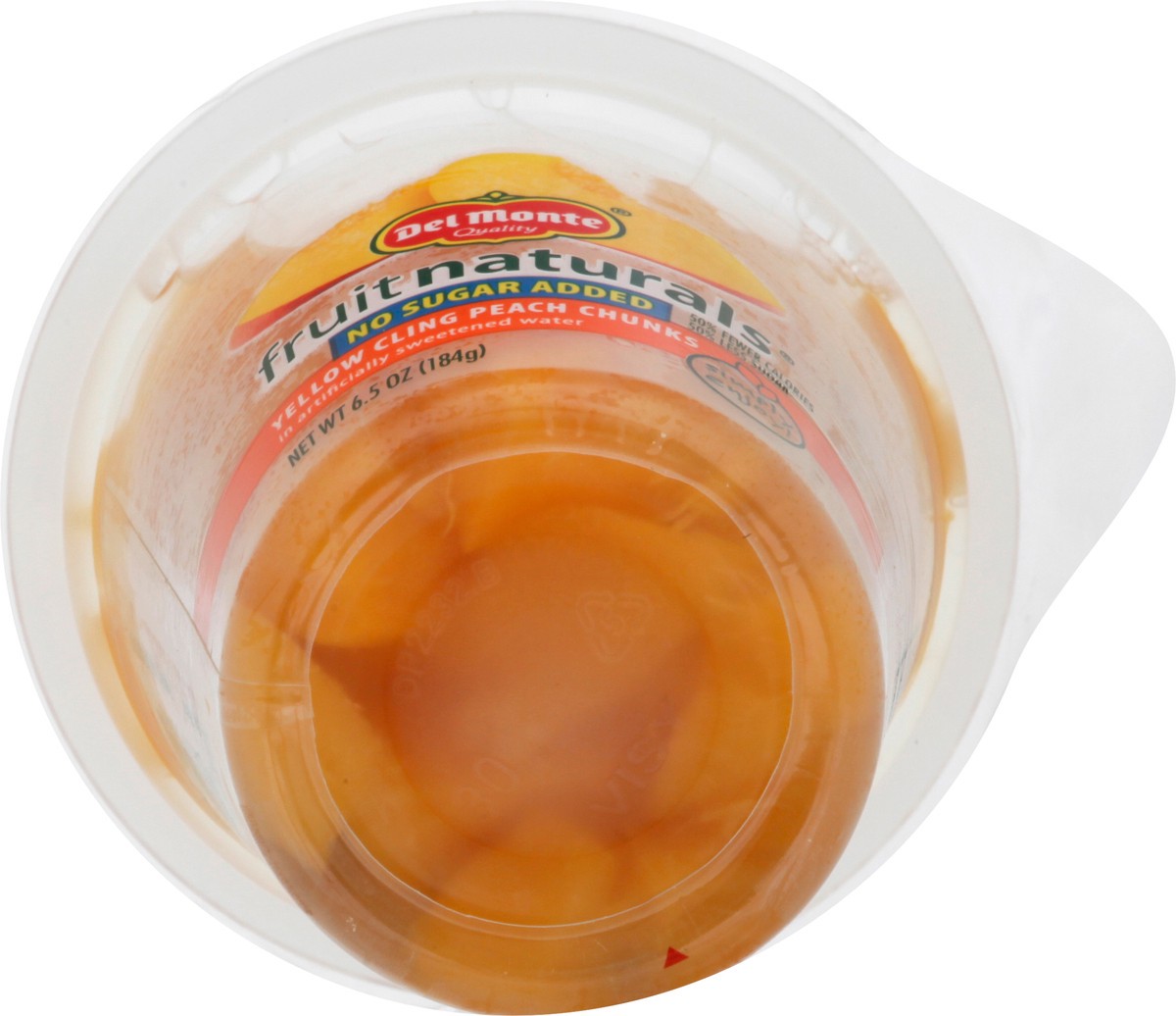 slide 10 of 12, Del Monte Yellow Cling Peach Chunks in Artificially Sweetened Water, 6.5 oz Cup, 6.5 oz