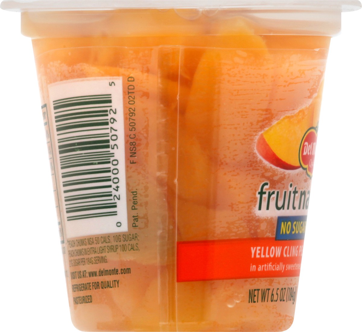 slide 2 of 12, Del Monte Yellow Cling Peach Chunks in Artificially Sweetened Water, 6.5 oz Cup, 6.5 oz