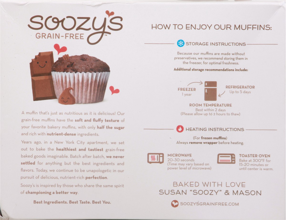 slide 13 of 13, Soozy's Grain-Free Double Chocolate Muffins 4 ea, 4 ct