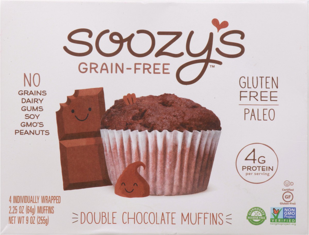 slide 12 of 13, Soozy's Grain-Free Double Chocolate Muffins 4 ea, 4 ct