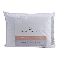 Room & Retreat Hybrid Memory Foam Pillow, Standard/Queen