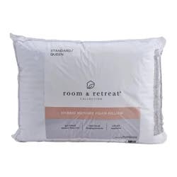 Room & Retreat Hybrid Memory Foam Pillow, Standard/Queen