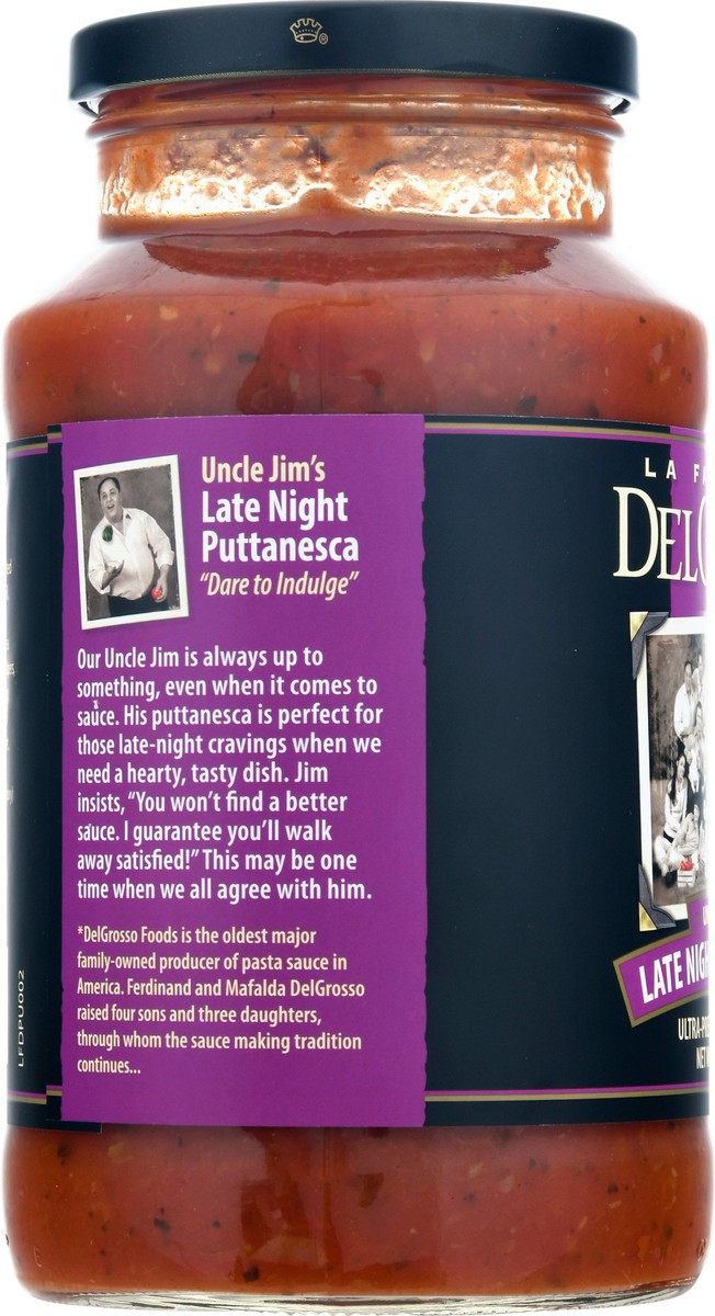 slide 11 of 11, DelGrosso Uncle Jim's Late Night Puttanesca Ultra-Premium Pasta Sauce 26 oz, 26 oz