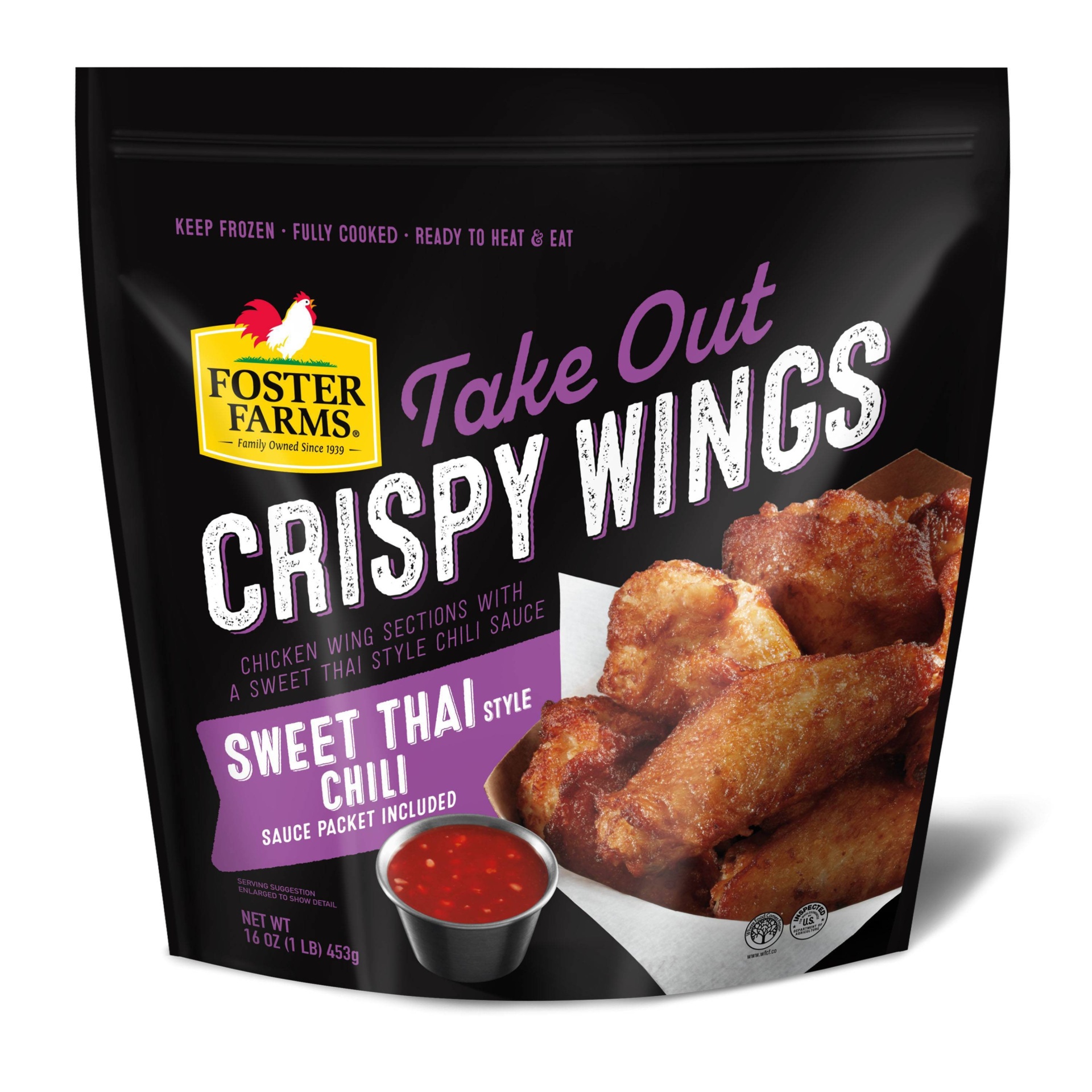slide 1 of 4, Foster Farms Takeout Sweet Thai Chili Crispy Wings, 16 oz