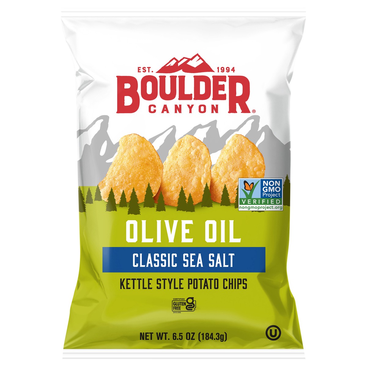 slide 1 of 12, Boulder Canyon Olive Oil Classic Cut Classic Sea Salt Potato Chips 6.5 oz, 6.5 oz