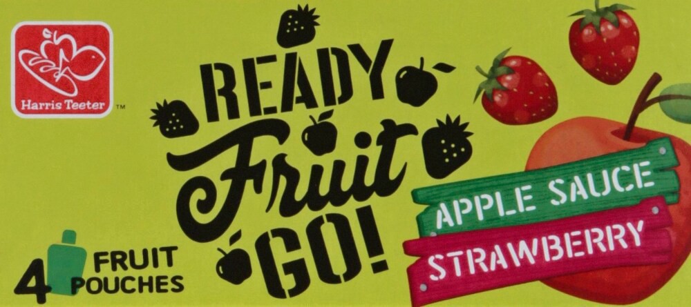 slide 3 of 3, Harris Teeter™ Strawberry Applesauce Pouches, 4 ct; 3.17 oz