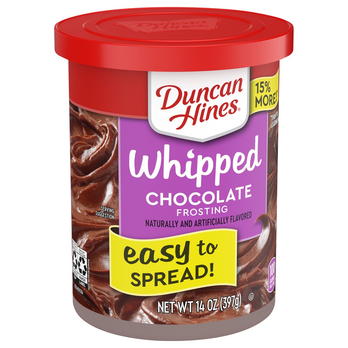 slide 4 of 9, Duncan Hines Chocolate Whipped Frosting 14 oz, 14 oz