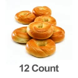Chompie's Bakery Mini Plain Bagel 12 Count - 18 Oz