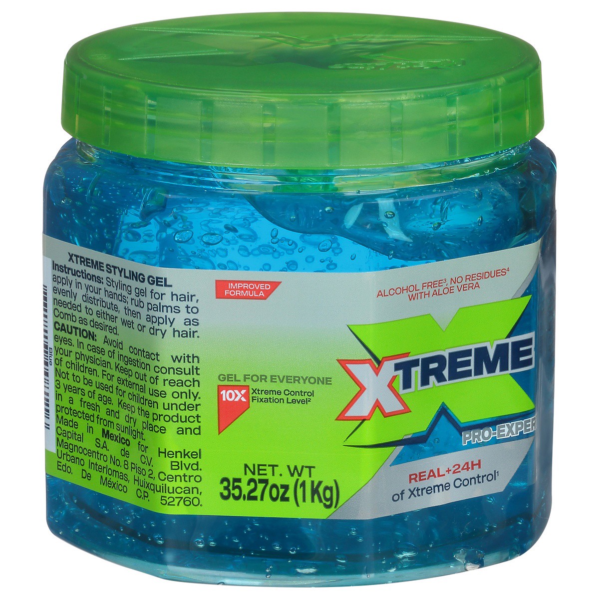slide 2 of 9, Xtreme Wet Line Blue Extra Hold Styling Gel, 35.26 oz