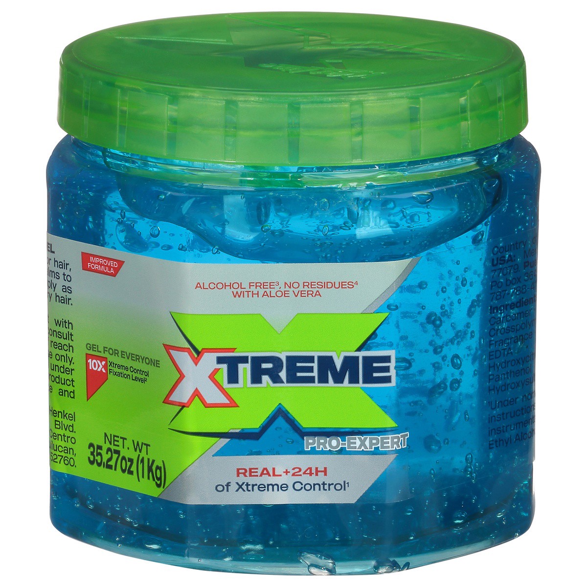 slide 3 of 9, Xtreme Wet Line Blue Extra Hold Styling Gel, 35.26 oz