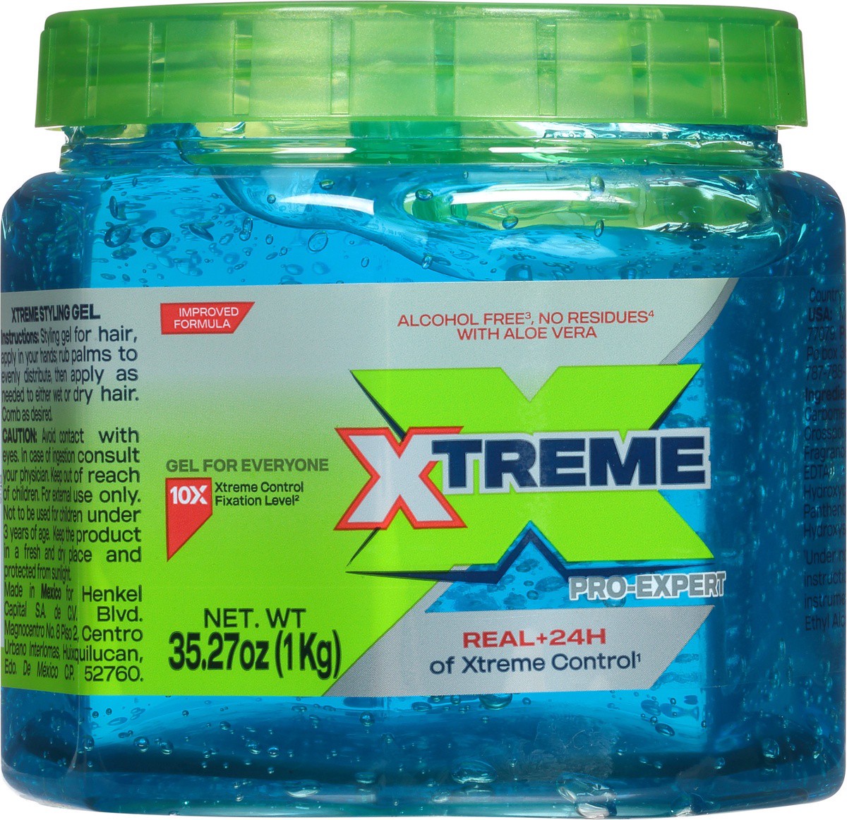 slide 6 of 9, Xtreme Wet Line Blue Extra Hold Styling Gel, 35.26 oz